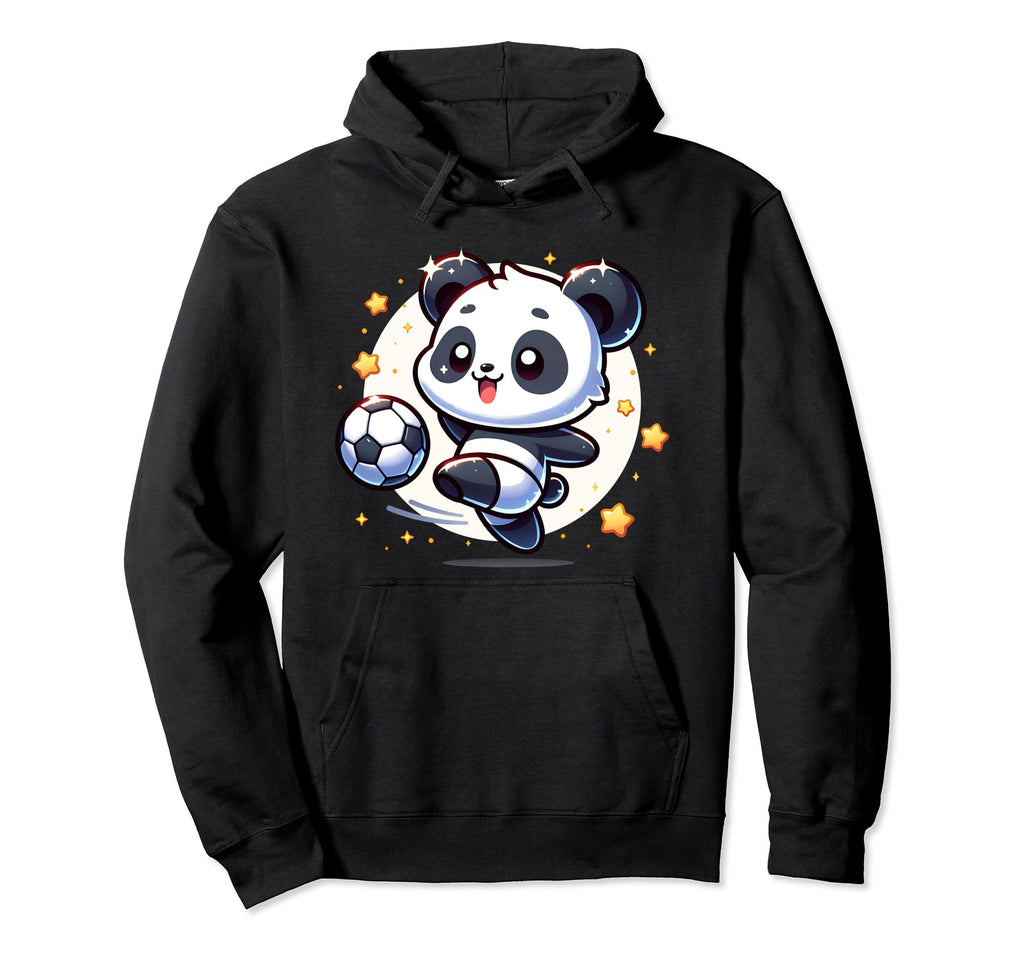 Soccer Player Panda Kicking Soccer Ball Hoodie - Streetwear Style Unisex - T-Shirt, Sweatshirt, Hoodie