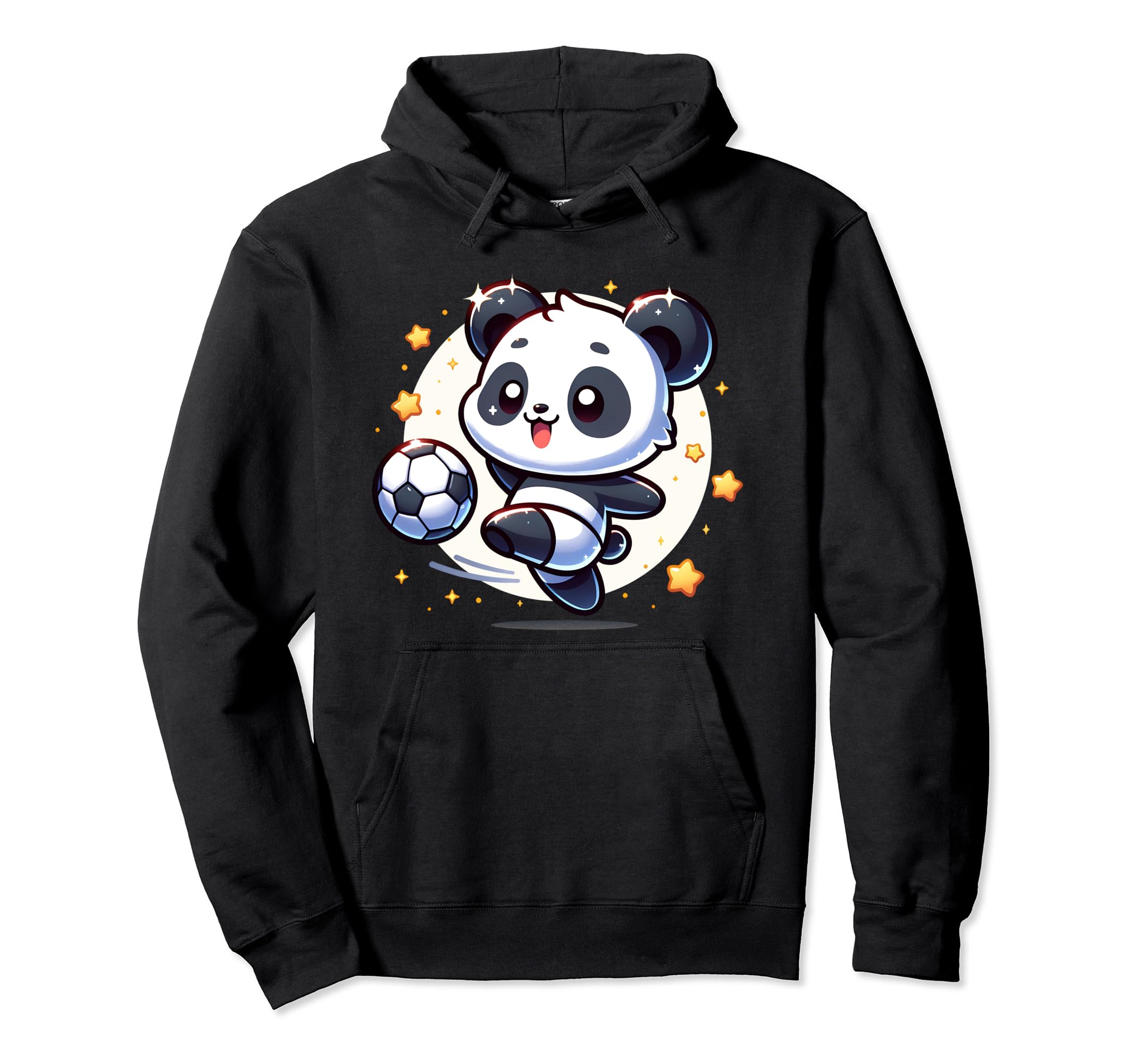 Panda Soccer Player Kicking Soccer Ball Hoodie - Unique Graphic for Adults - T-Shirt, Sweatshirt, Hoodie