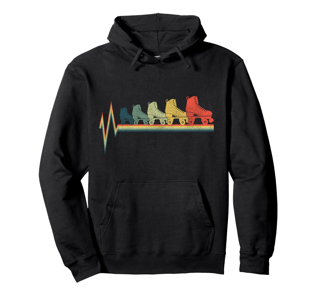 Roller Skating Skate Heartbeat Hoodie - Novelty Apparel Men Women - T-Shirt, Sweatshirt, Hoodie