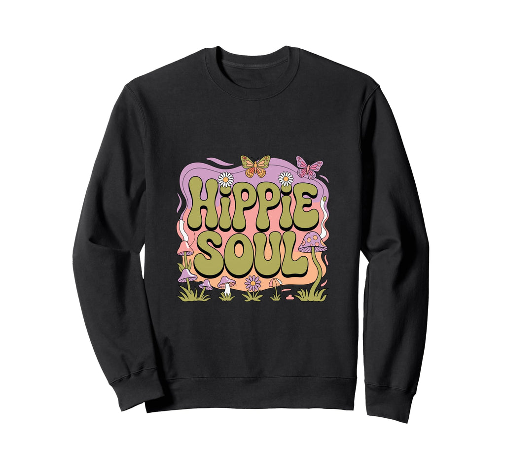 Hippie Soul Boho Psychedelic Mushrooms Sweatshirt - Custom Art Print Unisex - T-Shirt, Sweatshirt, Hoodie