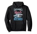 Santa Monica Beach Fishing Club Shark Hoodie - Trendy Graphic for Adults - T-Shirt, Sweatshirt, Hoodie