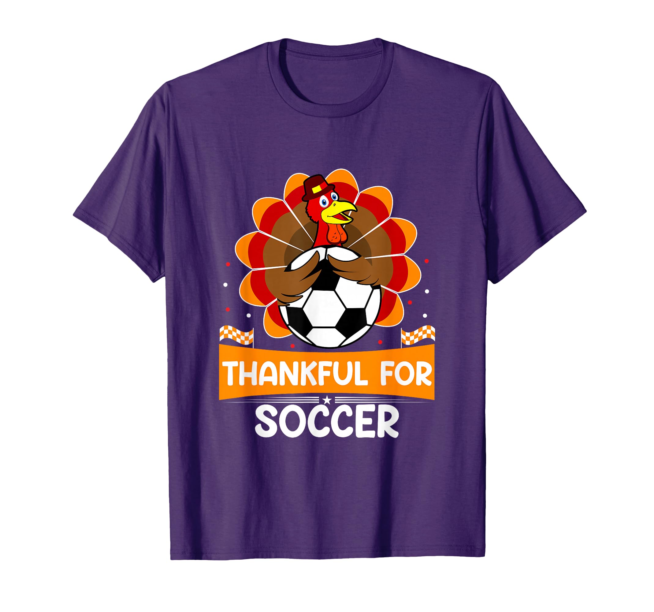 Thankful Soccer Turkey Happy T-Shirt - Fun Novelty Design for Adults - T-Shirt, Sweatshirt, Hoodie