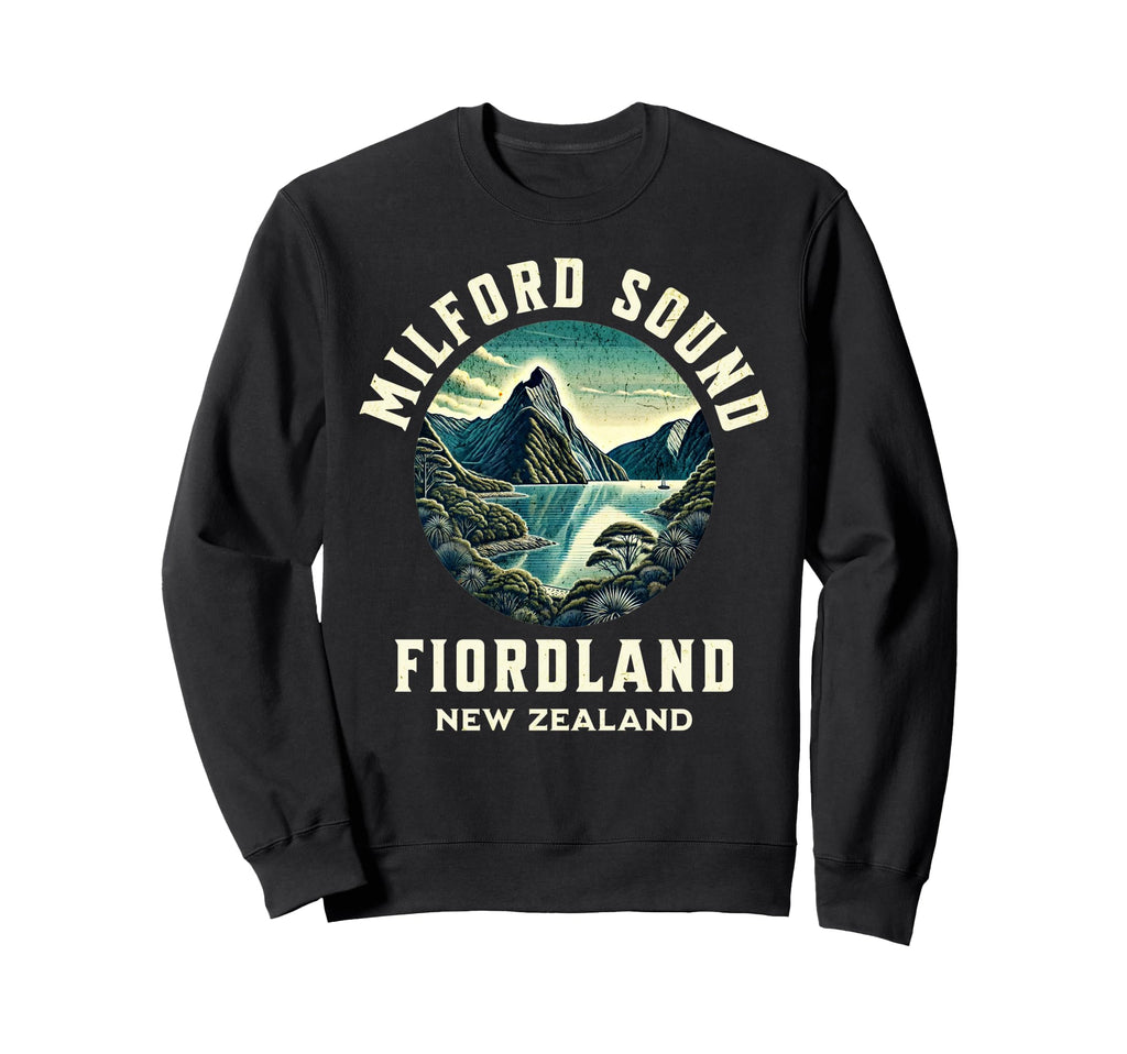 Milford Sound New Zealand Fiordland Sweatshirt - Trendy Graphic Unisex - T-Shirt, Sweatshirt, Hoodie