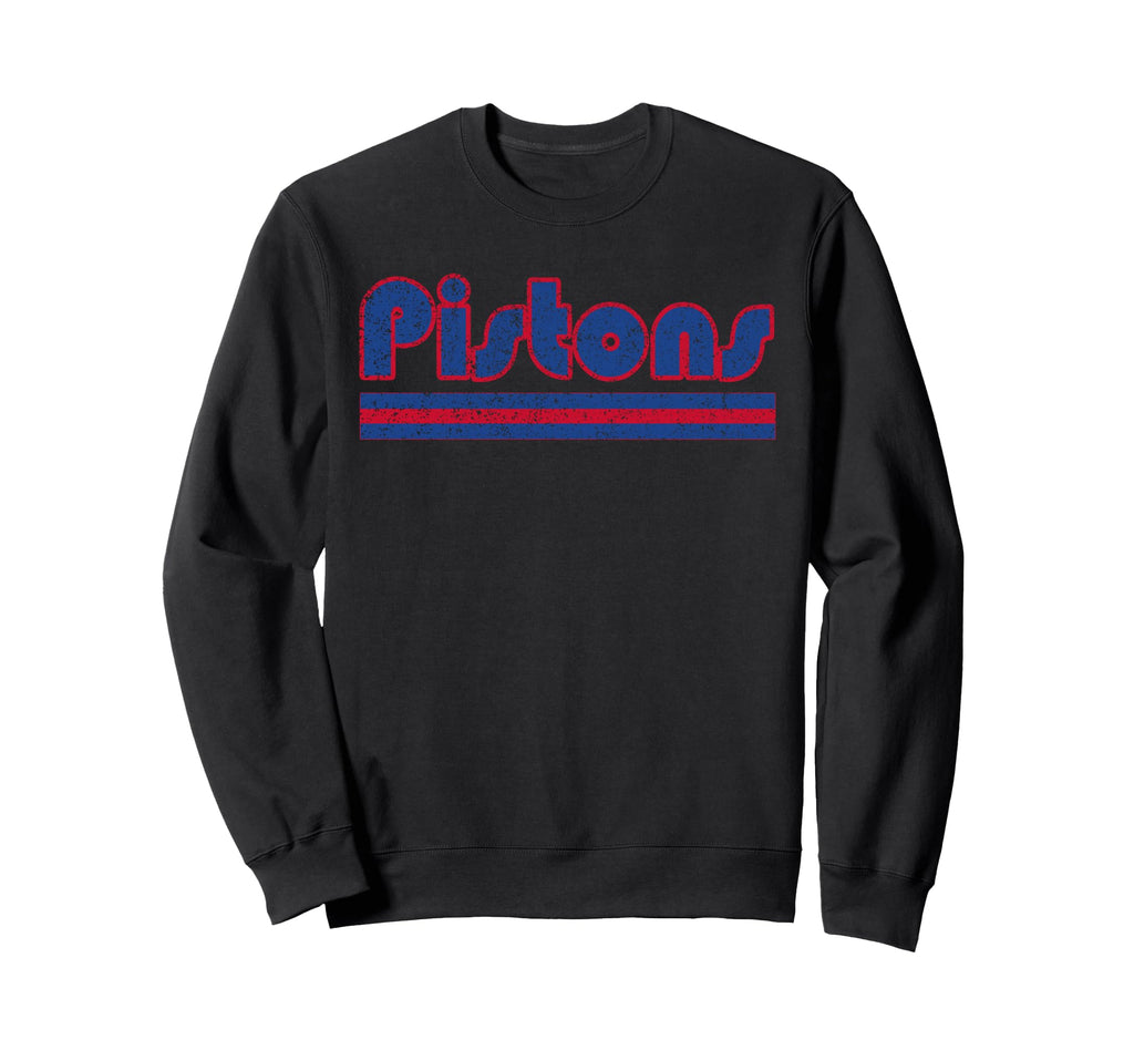 Pistons Name 3 Stripes Sweatshirt - Casual Everyday Wear Men Women - T-Shirt, Sweatshirt, Hoodie