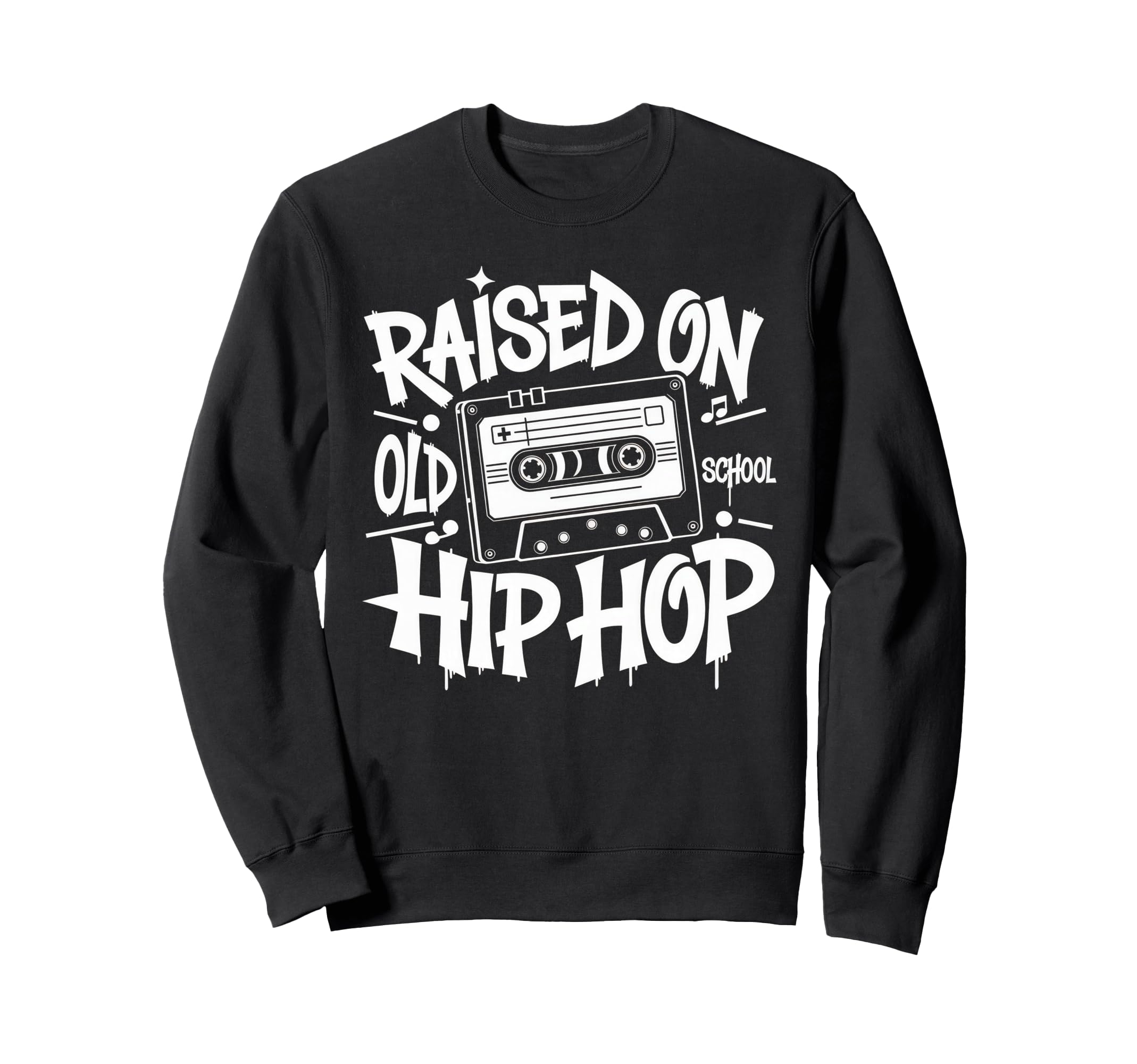 Raised Old School Graffiti Rap Sweatshirt - Aesthetic Graphic Men Women - T-Shirt, Sweatshirt, Hoodie