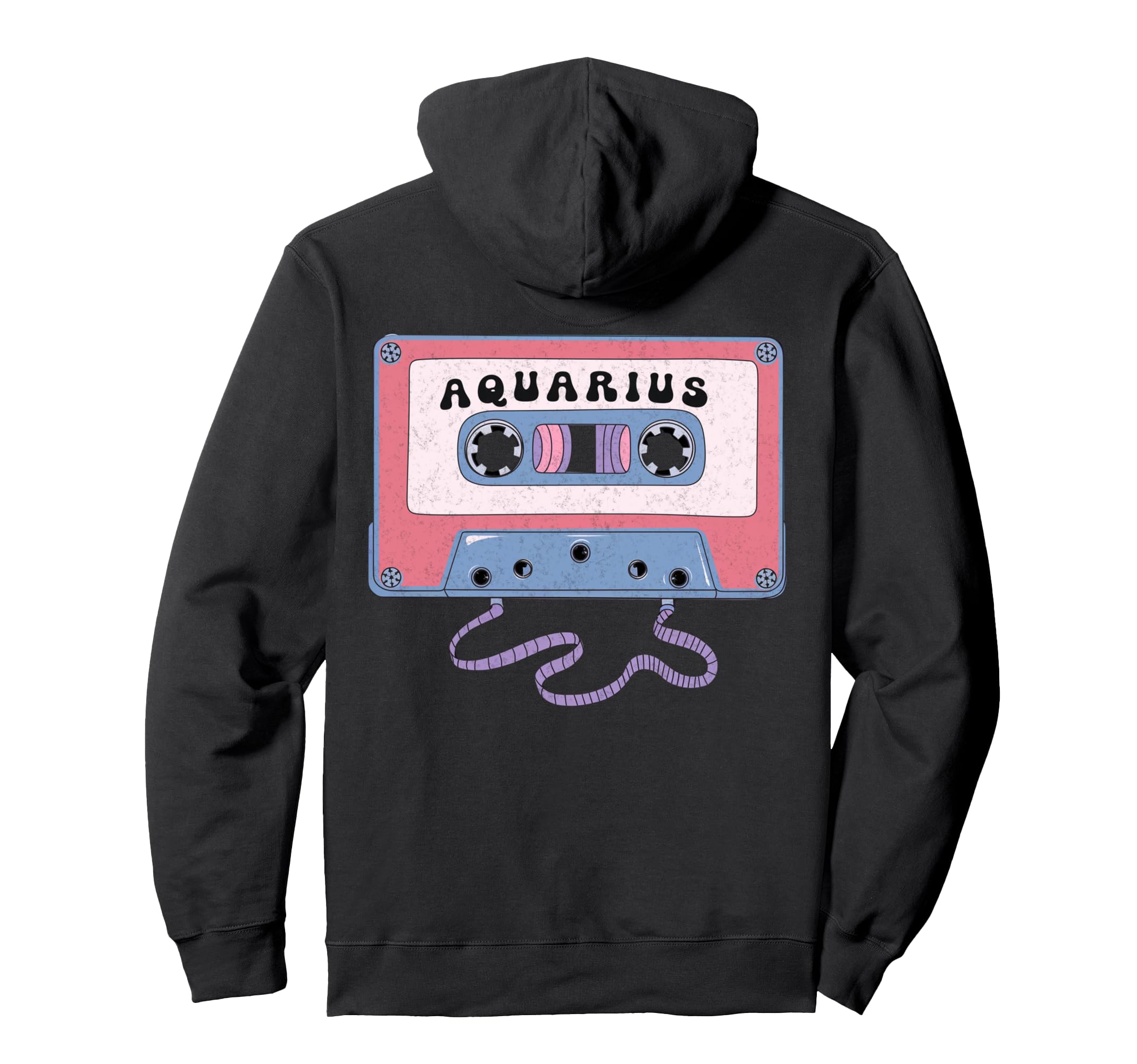 Aquarius Cassette Tape Art Lovers Hoodie - Trendy Graphic Unisex - T-Shirt, Sweatshirt, Hoodie