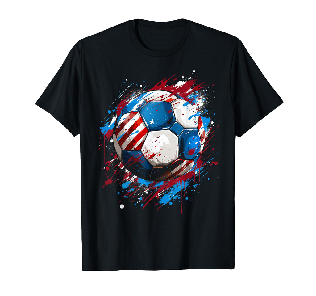 Soccer Football Usa Flag Soccer Gift T-Shirt - Trendy Graphic Unisex - T-Shirt, Sweatshirt, Hoodie