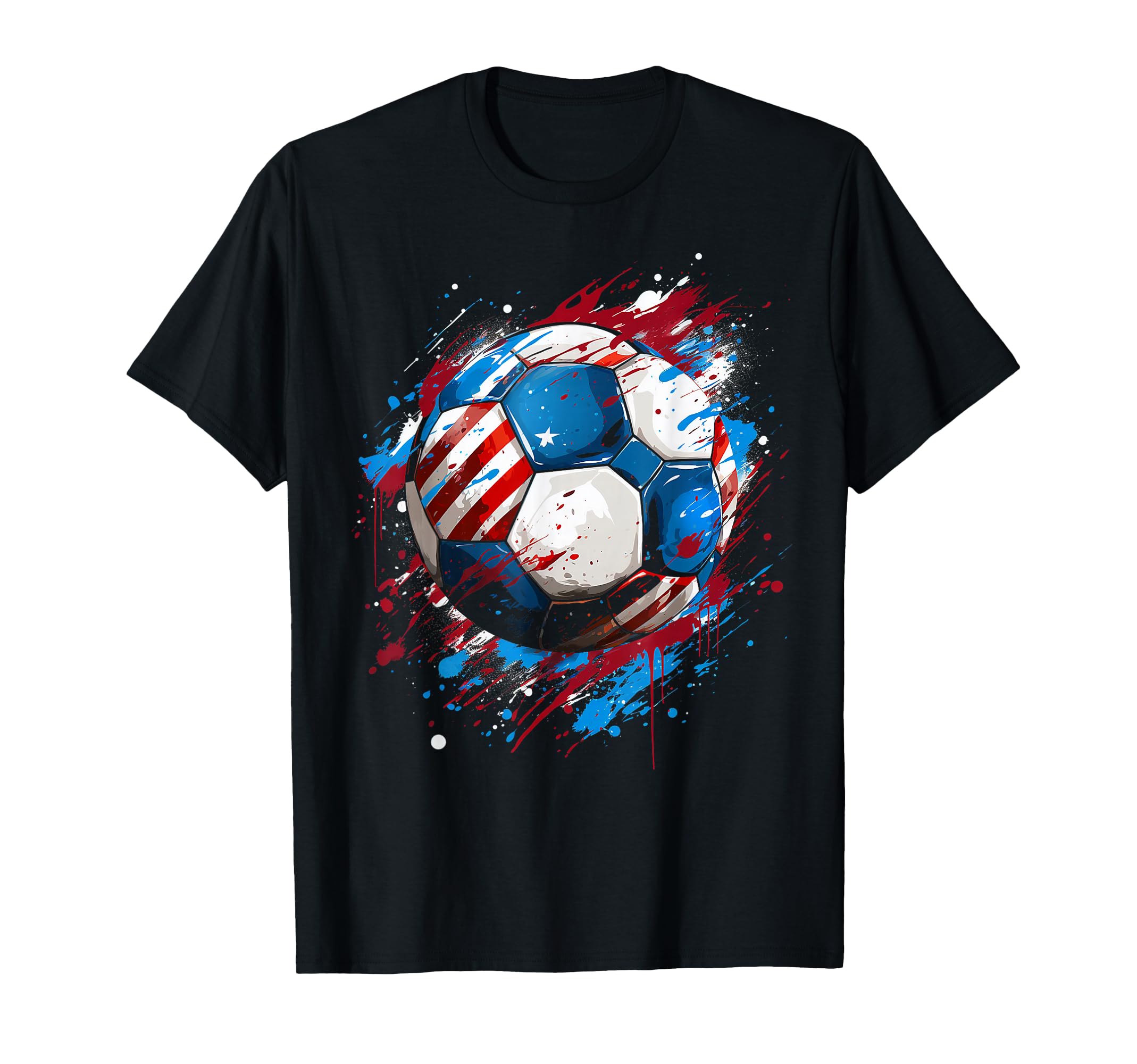Soccer Football Usa Flag Soccer Gift T-Shirt - Trendy Graphic Unisex - T-Shirt, Sweatshirt, Hoodie