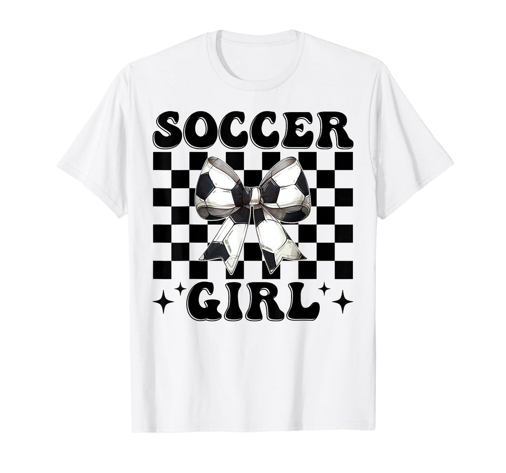Womens Coquette Bow Ribbon Soccer Player Hoodie - Unique Graphic Unisex - T-Shirt, Sweatshirt, Hoodie