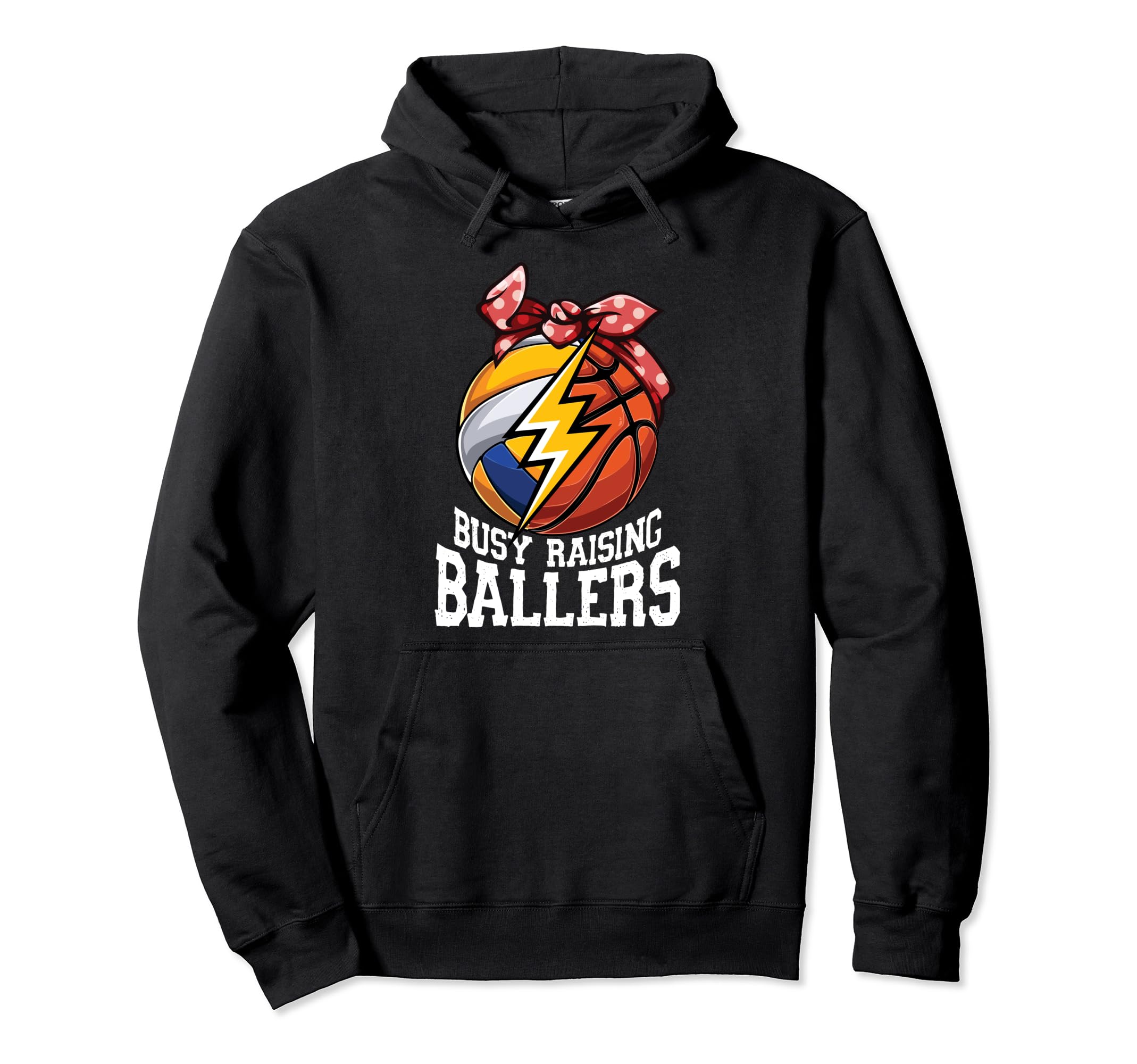Busy Raising Ballers Funny Proud Hoodie - Novelty Apparel for Adults - T-Shirt, Sweatshirt, Hoodie