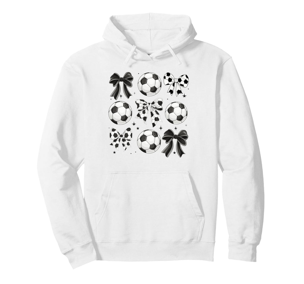Soccer Coquette Mom Preppy Soccer Streetwear Hoodie - Unique Graphic Unisex - T-Shirt, Sweatshirt, Hoodie