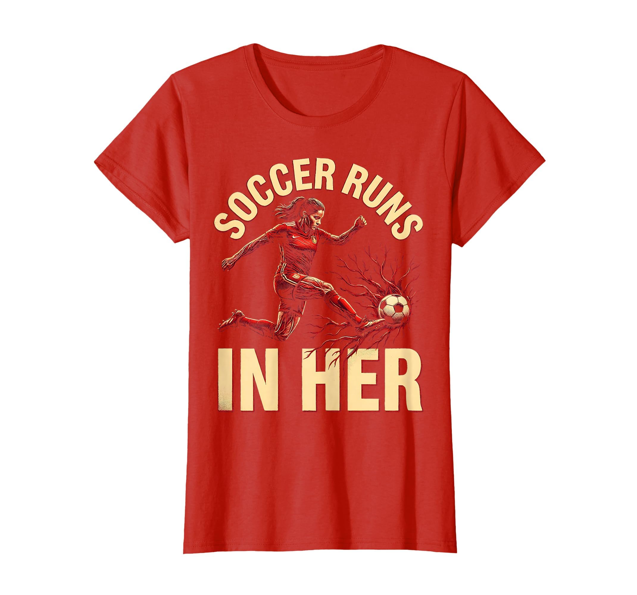 Soccer Runs Her Womens T-Shirt - Aesthetic Graphic Men Women - T-Shirt, Sweatshirt, Hoodie