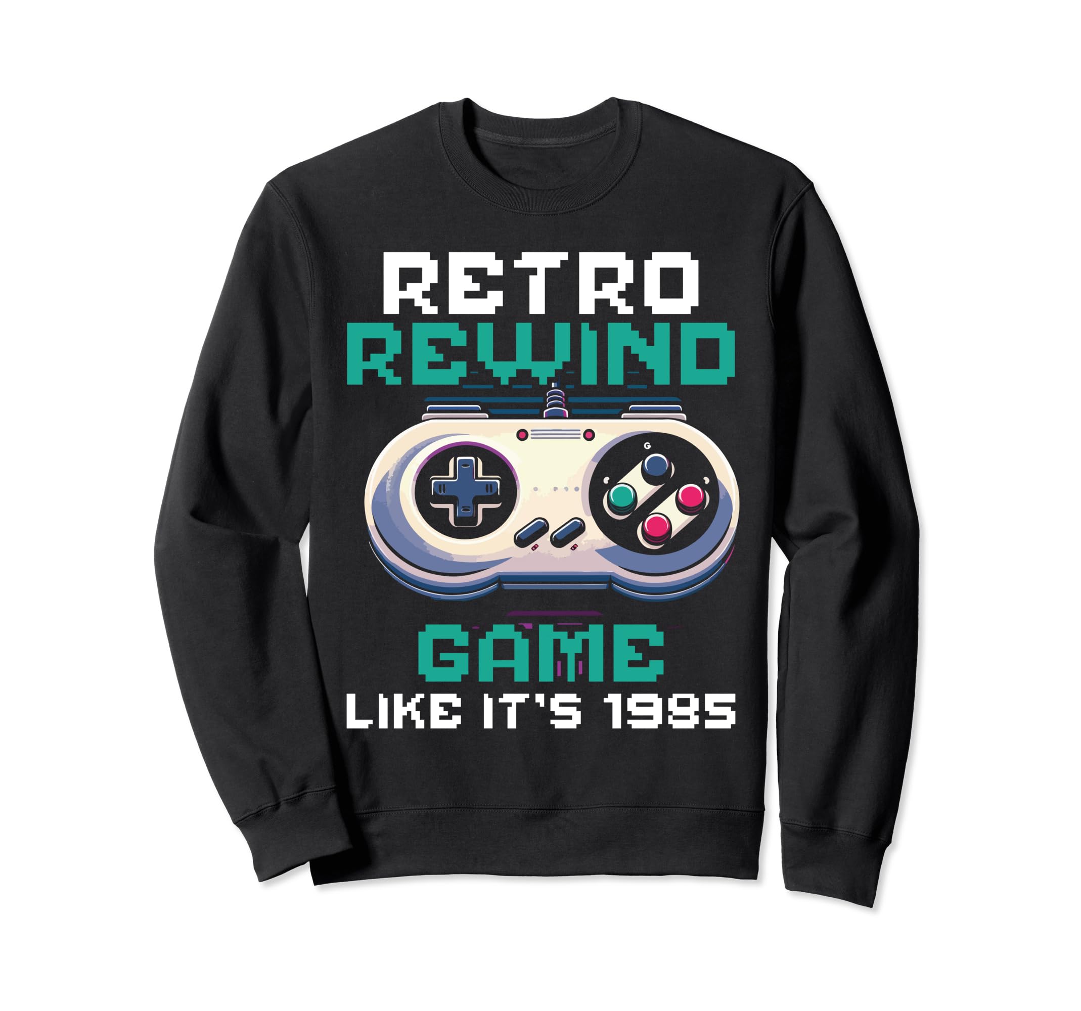 80S Arcade Nostalgia Pixel Art Sweatshirt - Custom Art Print for Adults - T-Shirt, Sweatshirt, Hoodie