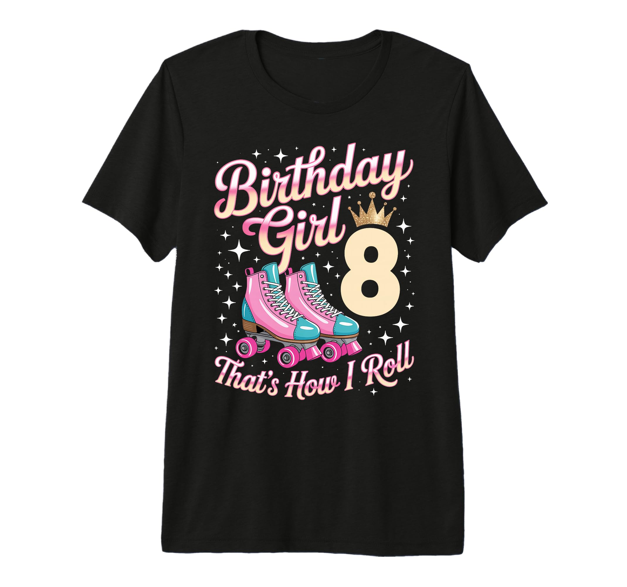 Birthday 8 Roller Skating 8Th Birthday T-Shirt - Unique Graphic Unisex - T-Shirt, Sweatshirt, Hoodie