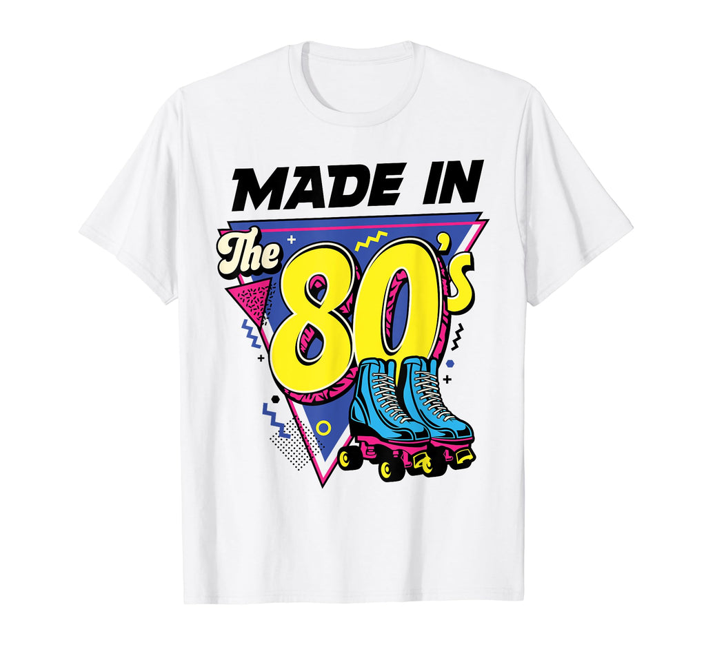 Made 80S Roller Skater Skate Shoes T-Shirt - Custom Art Print for Adults - T-Shirt, Sweatshirt, Hoodie
