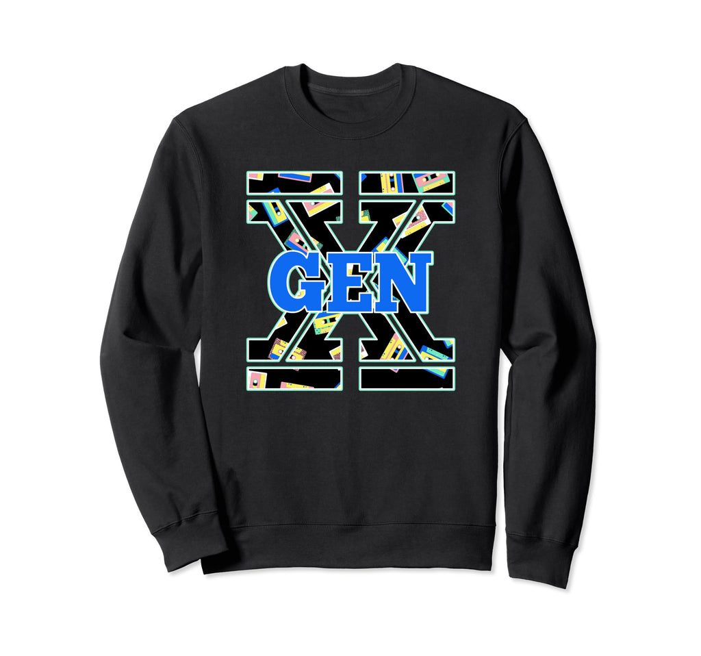 Gen X 80S Music Cassette Tape Dad Sweatshirt - Custom Art Print Unisex - T-Shirt, Sweatshirt, Hoodie