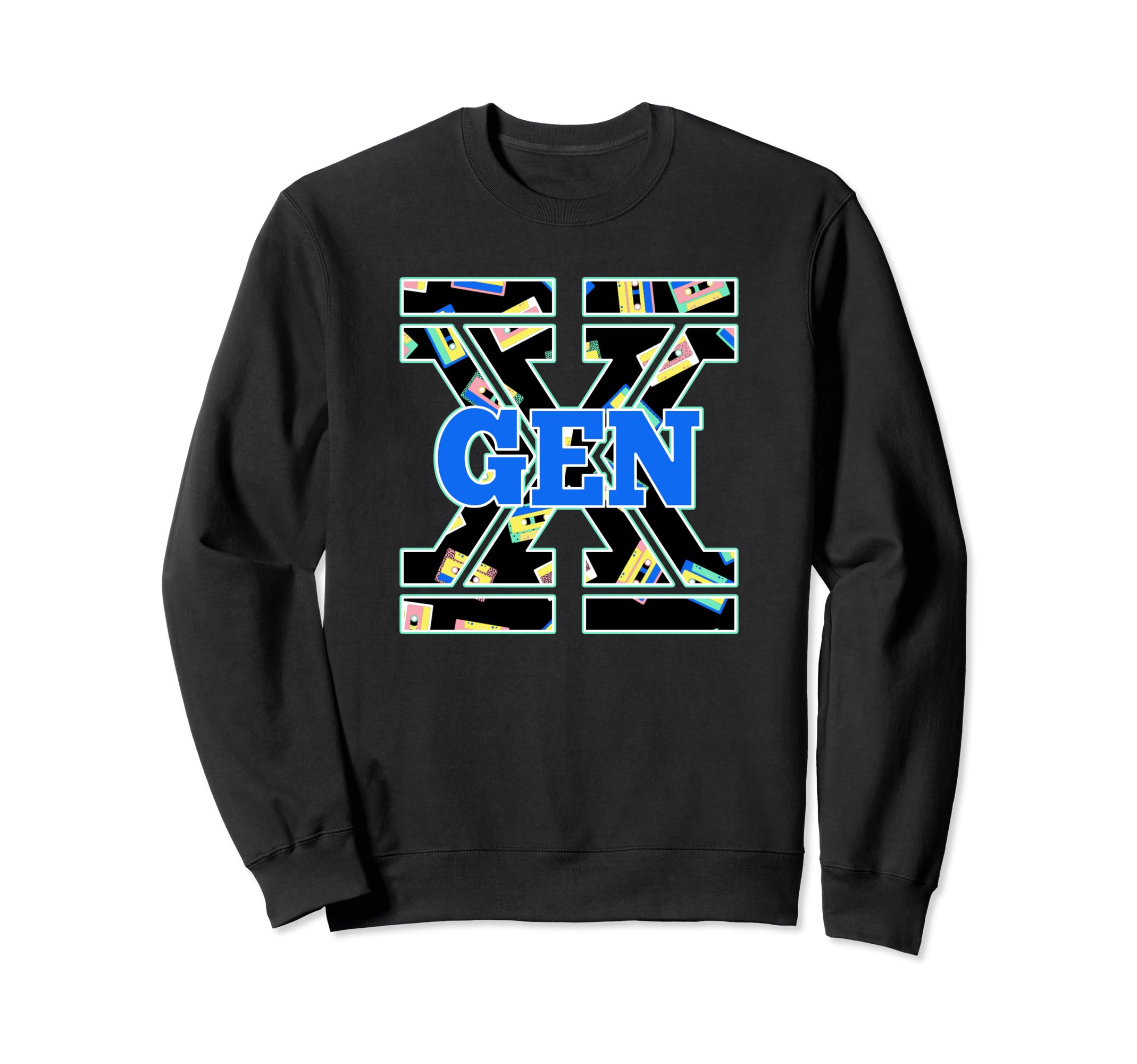 Gen X 80S Music Cassette Tape Dad Sweatshirt - Custom Art Print Unisex - T-Shirt, Sweatshirt, Hoodie