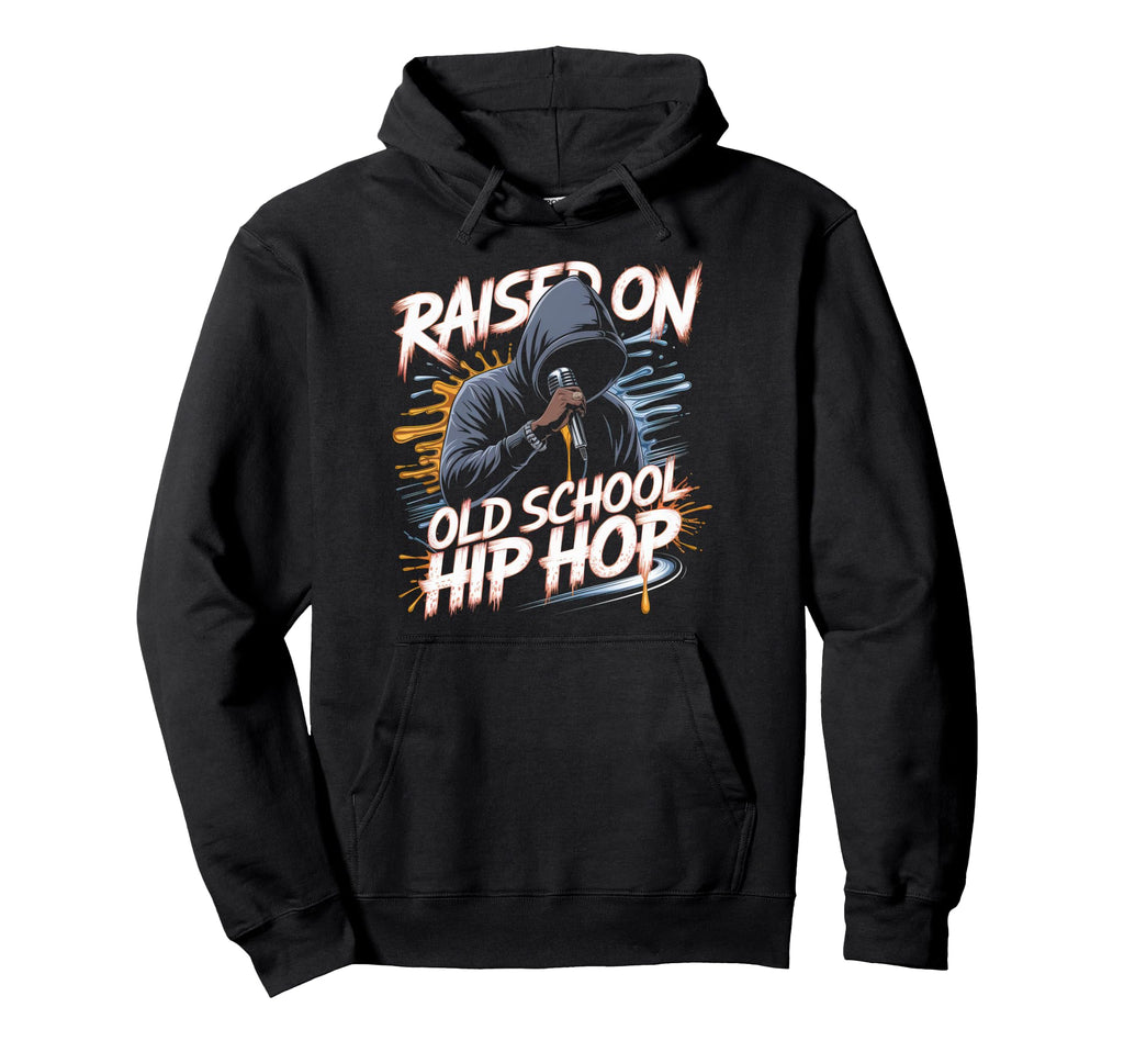 Raised Old School Hip Hop Cassette Hoodie - Casual Everyday Wear Men Women - T-Shirt, Sweatshirt, Hoodie