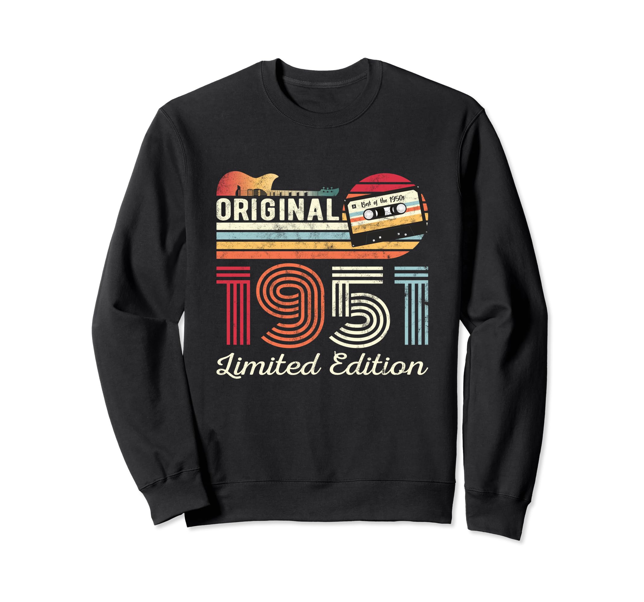 Original 1951 Birthday Guitar Sweatshirt - Streetwear Style Unisex - T-Shirt, Sweatshirt, Hoodie