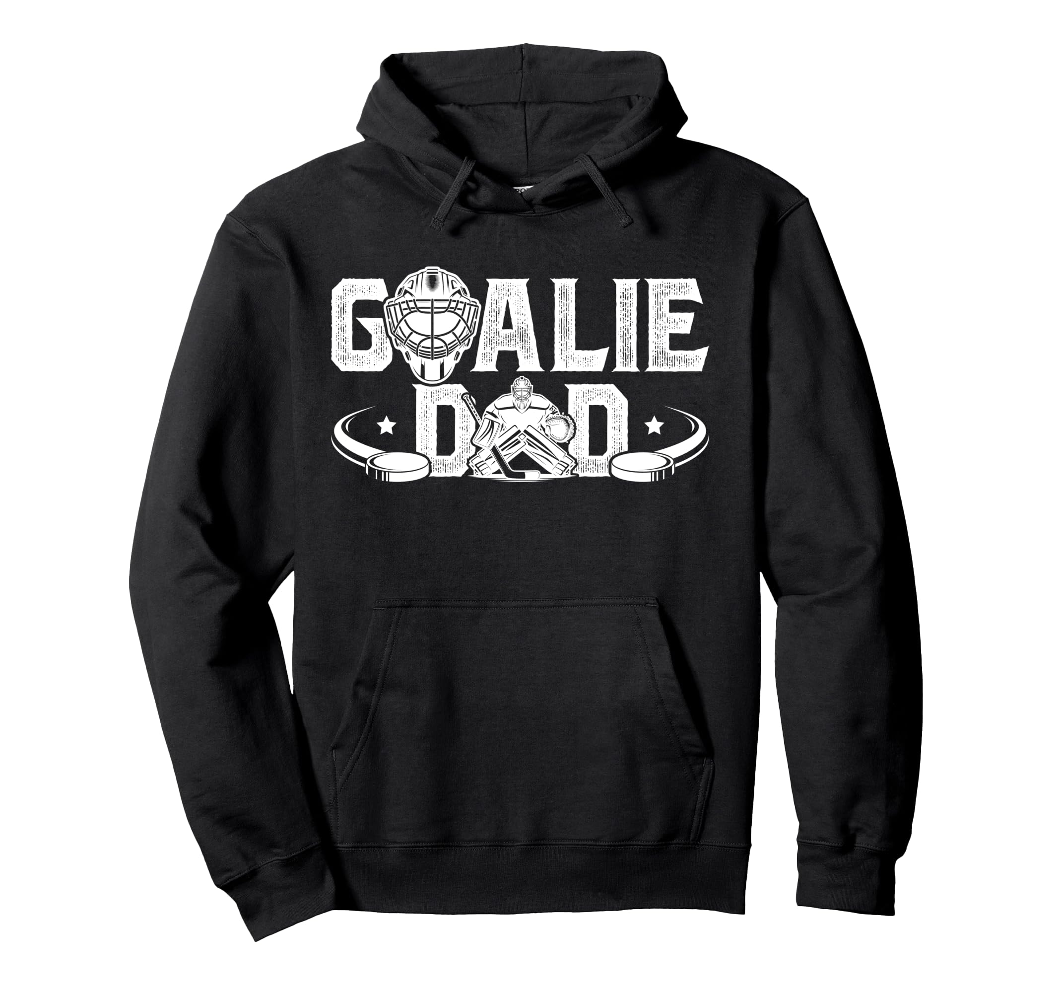 Ice Hockey Goalie Dad Hockey Keeper Hoodie - Fun Novelty Design Men Women - T-Shirt, Sweatshirt, Hoodie
