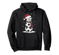 Snowman Made Soccer Balls Funny Winter Hoodie - Novelty Apparel Men Women - T-Shirt, Sweatshirt, Hoodie
