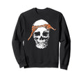 Hiphop Skull Orange Do Rag Sweatshirt - Casual Everyday Wear for Adults - T-Shirt, Sweatshirt, Hoodie