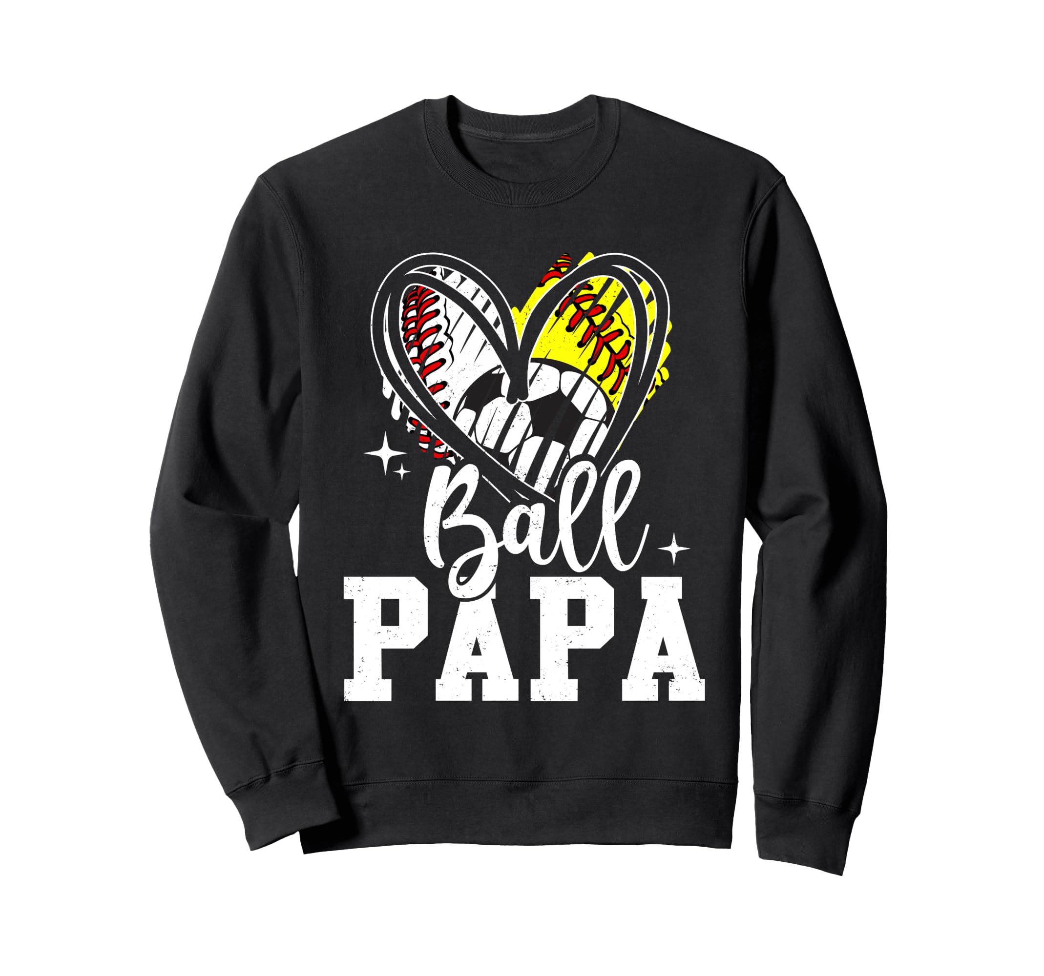 Ball Papa Baseball Softball Soccer Sweatshirt - Graphic Print for Adults - T-Shirt, Sweatshirt, Hoodie