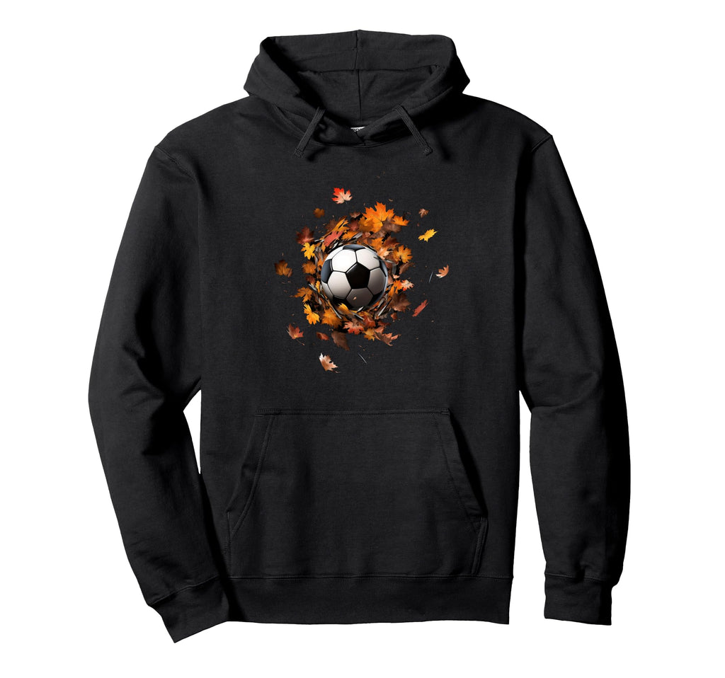 Soccer Autumn Leaves Soccer Player Hoodie - Graphic Print Men Women - T-Shirt, Sweatshirt, Hoodie