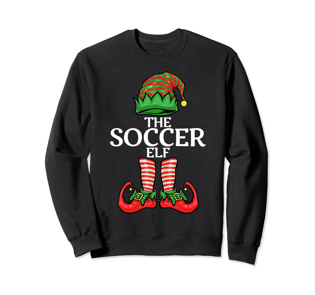 Soccer Elf Family Matching Group Sweatshirt - Custom Art Print for Adults - T-Shirt, Sweatshirt, Hoodie