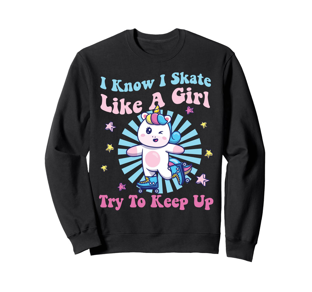 Roller Skating Skate 1970S Unicorn Sweatshirt - Streetwear Style for Adults - T-Shirt, Sweatshirt, Hoodie
