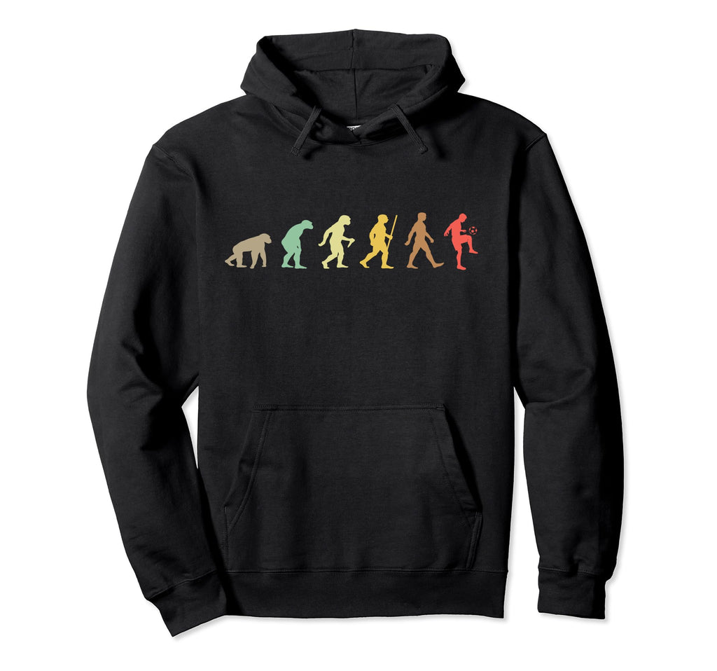 Football Soccer Evolution Hoodie - Minimalist Print for Adults - T-Shirt, Sweatshirt, Hoodie