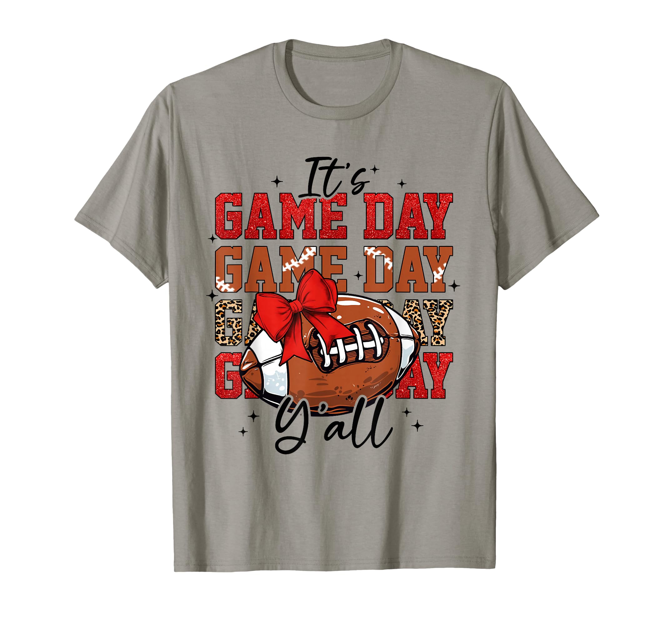 Its Game Day Yall Football Bow T-Shirt - Custom Art Print for Adults - T-Shirt, Sweatshirt, Hoodie