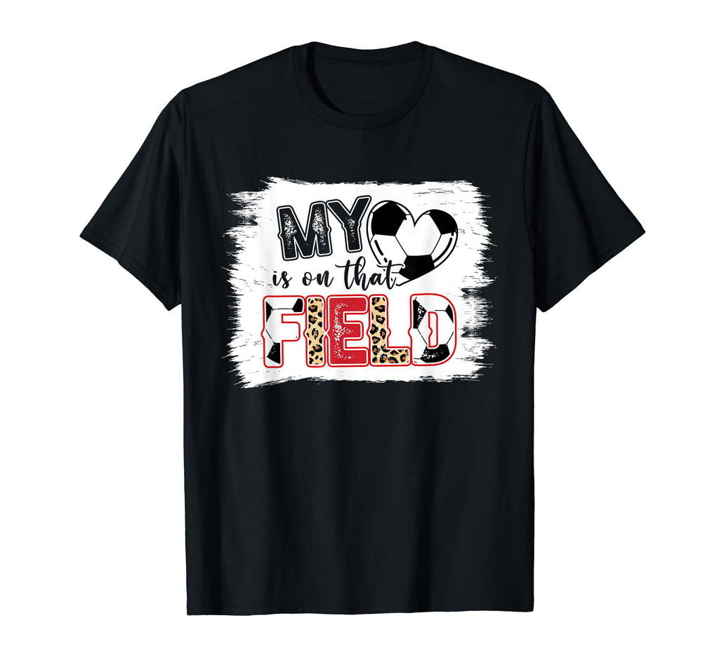 Leopard My Heart Is That Field Soccer T-Shirt - Custom Art Print Men Women - T-Shirt, Sweatshirt, Hoodie