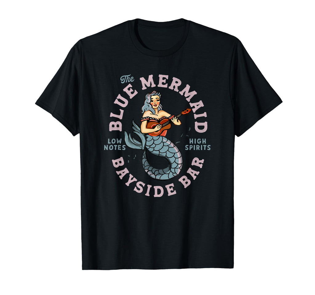 Sailor Mermaid Tattoo Guitar Music T-Shirt - Custom Art Print for Adults - T-Shirt, Sweatshirt, Hoodie