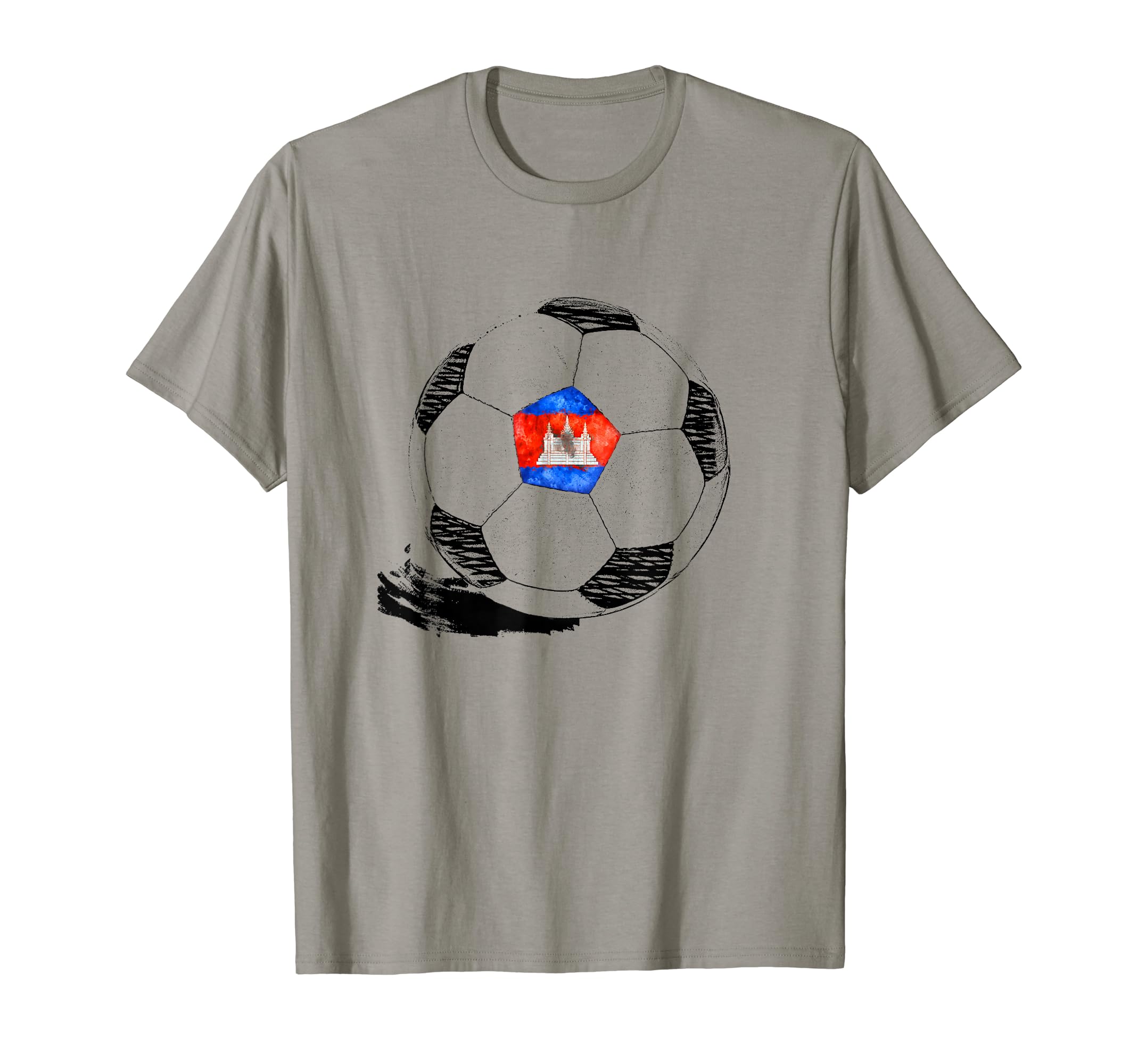 Soccer Cambodia Flag Cambodian Pride T-Shirt - Novelty Apparel Unisex - T-Shirt, Sweatshirt, Hoodie