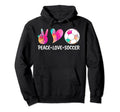 Soccer Tees Tie Dye Peace Love Soccer Hoodie - Casual Everyday Wear Unisex - T-Shirt, Sweatshirt, Hoodie