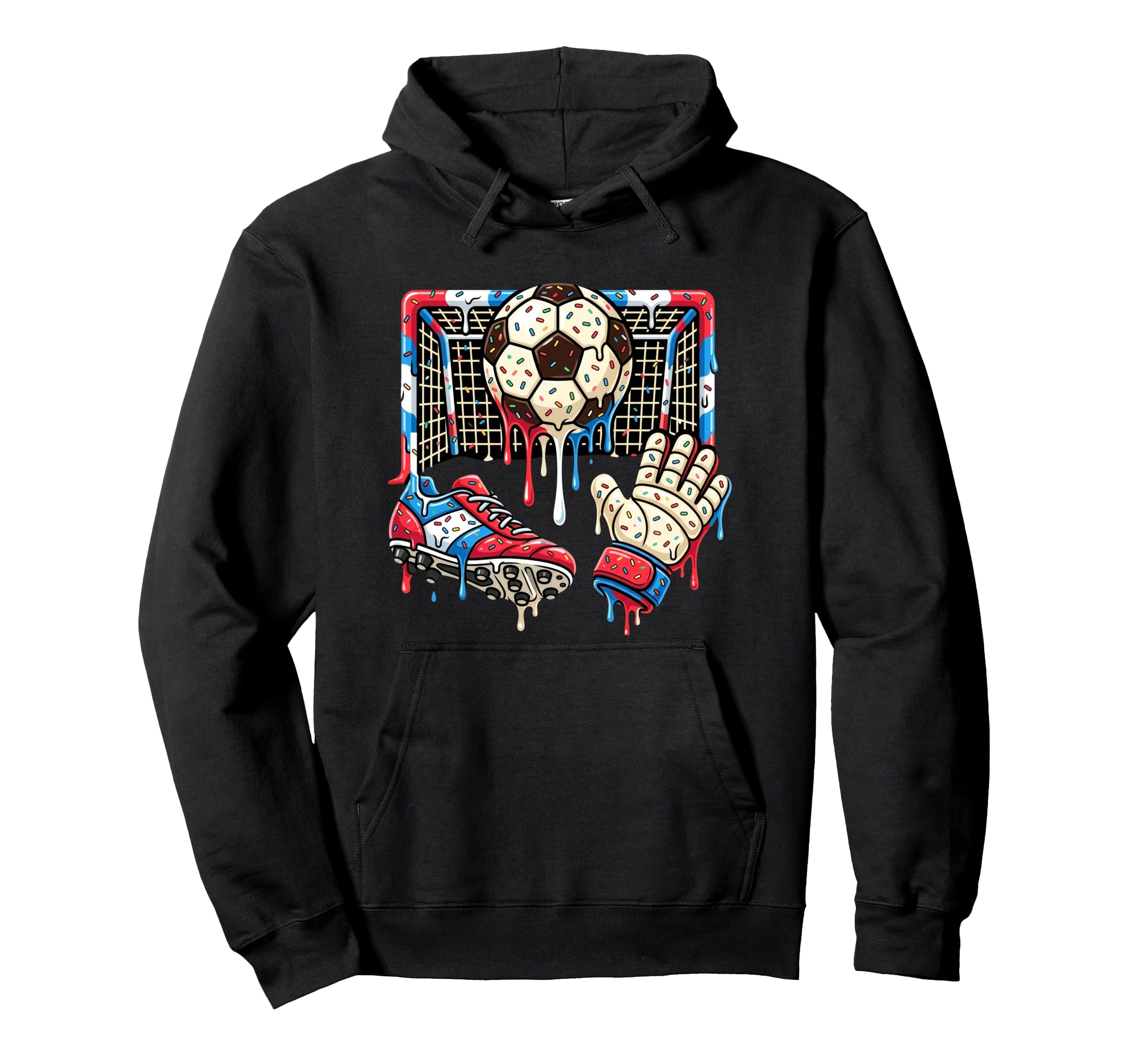 Soccer Drip Ball Cleat Boot Hoodie - Fun Novelty Design Men Women - T-Shirt, Sweatshirt, Hoodie