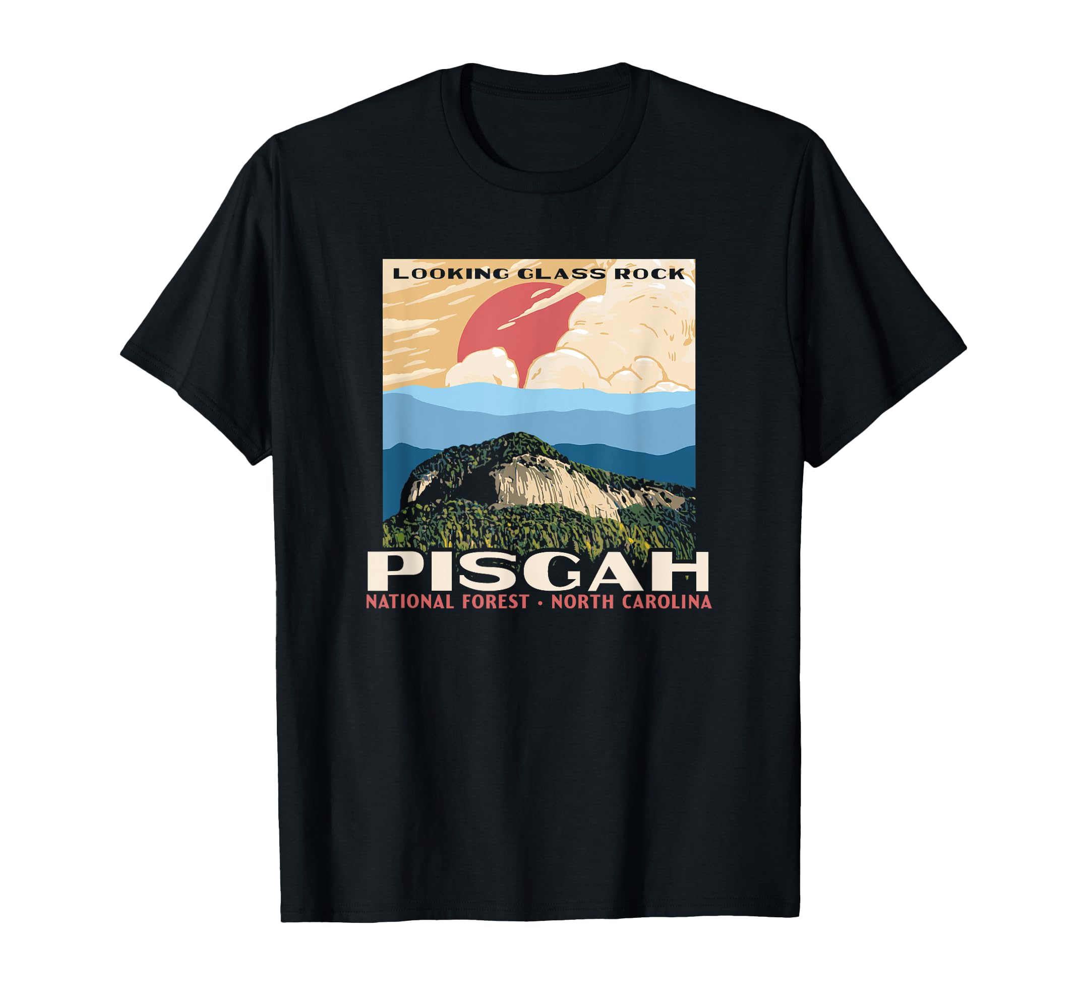 Pisgah National Forest Wpa T-Shirt - Custom Art Print Men Women - T-Shirt, Sweatshirt, Hoodie