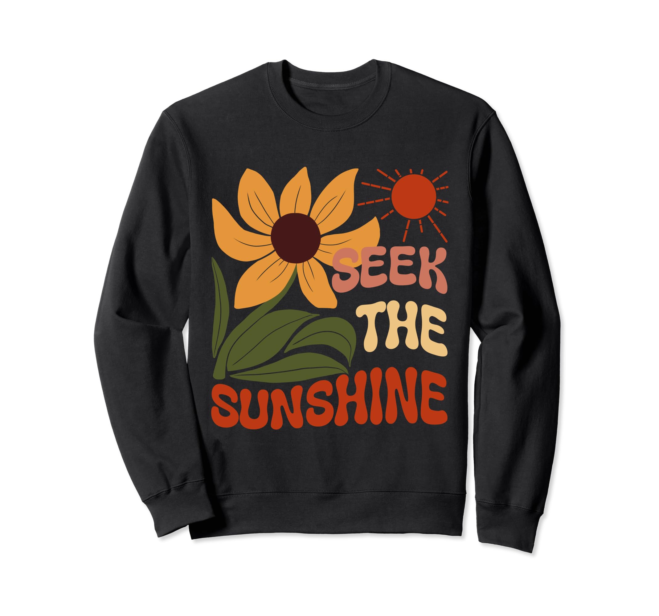 Boho Minimalistic Seek Sunshine Sweatshirt - Novelty Apparel Men Women - T-Shirt, Sweatshirt, Hoodie