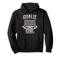 Ice Hockey Goalie Goalkeeper Female Hoodie - Custom Art Print Men Women - T-Shirt, Sweatshirt, Hoodie