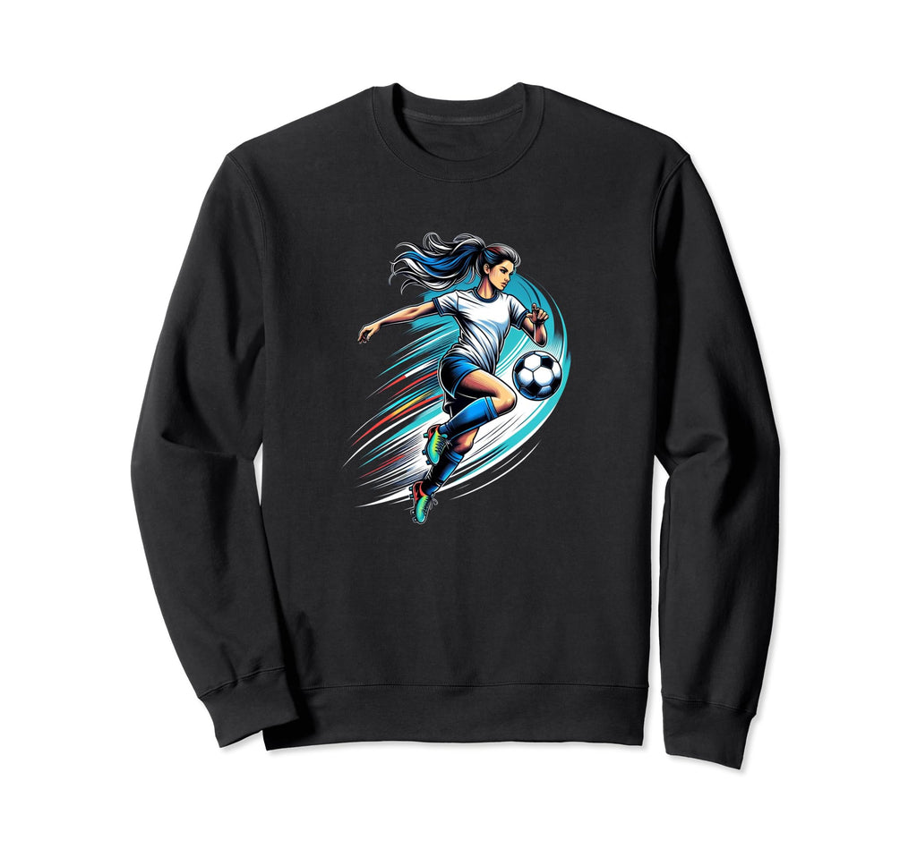 Fierce Striker Dynamic Soccer Sweatshirt - Streetwear Style Men Women - T-Shirt, Sweatshirt, Hoodie