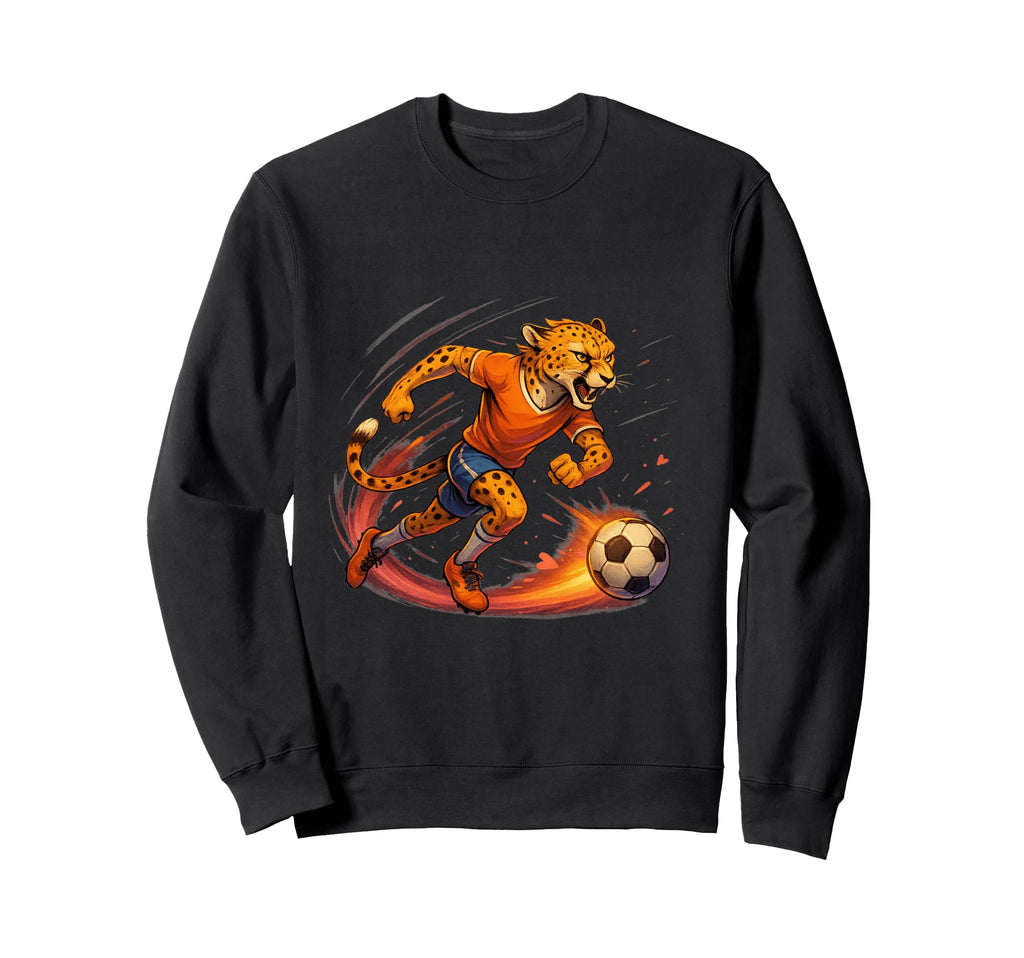 Fast Cheetah Striker Soccer Sweatshirt - Casual Everyday Wear Men Women - T-Shirt, Sweatshirt, Hoodie