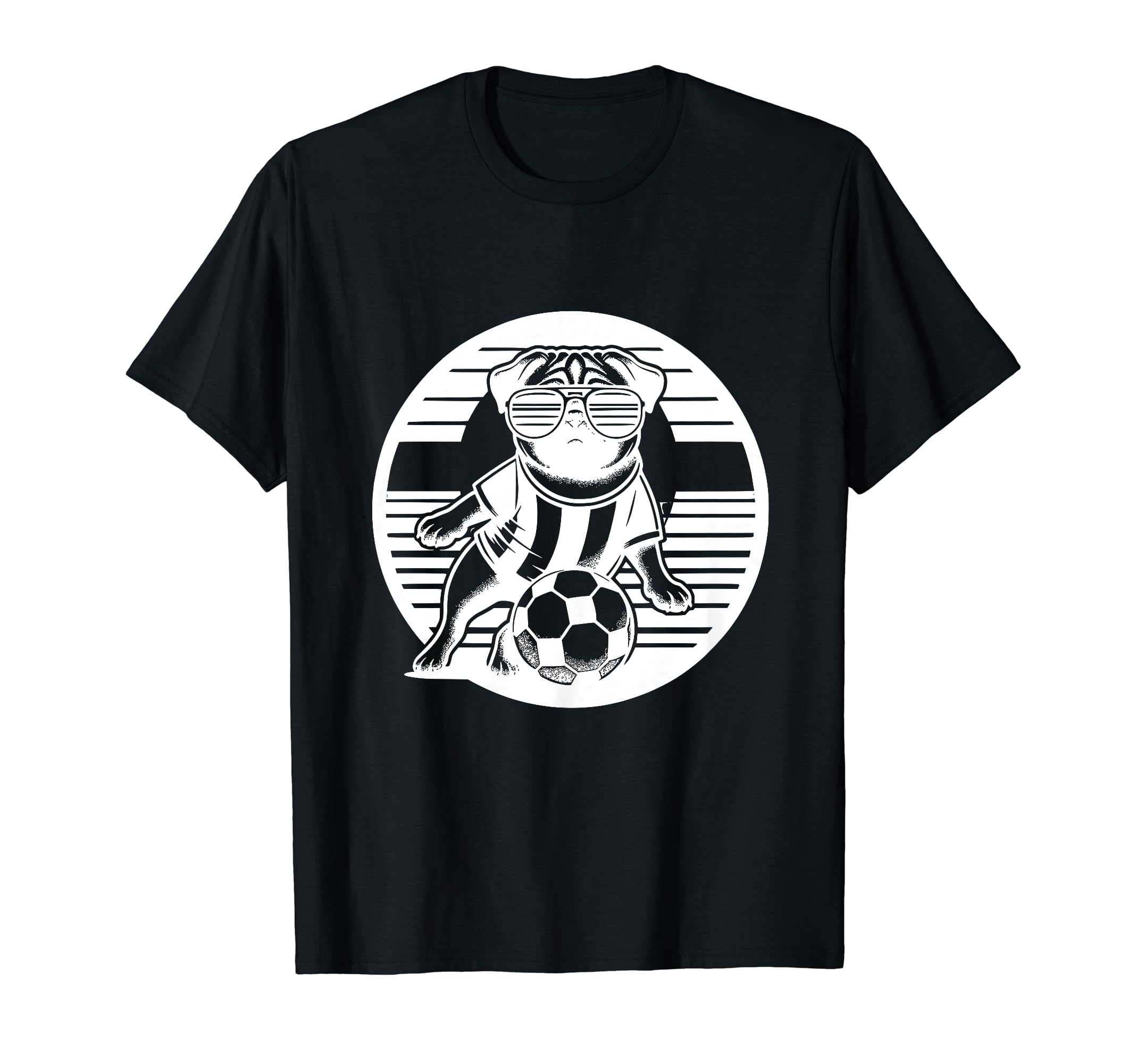 Pug Dog Soccer Player Champion Ball T-Shirt - Streetwear Style Men Women - T-Shirt, Sweatshirt, Hoodie