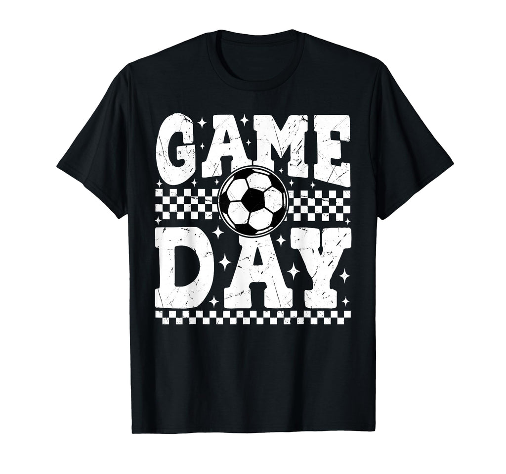 Game Day Soccer Checkered Player Sport T-Shirt - Graphic Print Unisex - T-Shirt, Sweatshirt, Hoodie