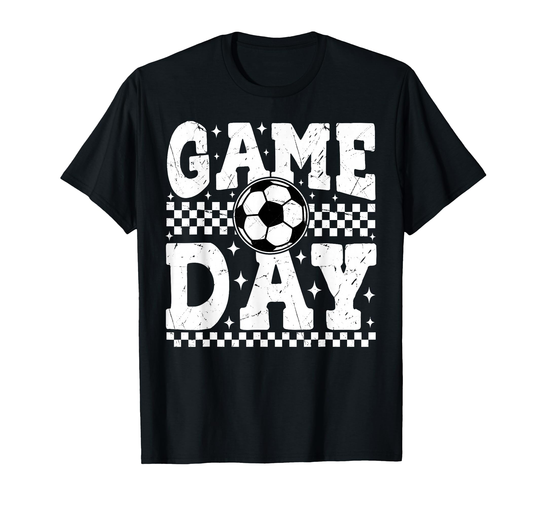 Game Day Soccer Checkered Player Sport T-Shirt - Graphic Print Unisex - T-Shirt, Sweatshirt, Hoodie