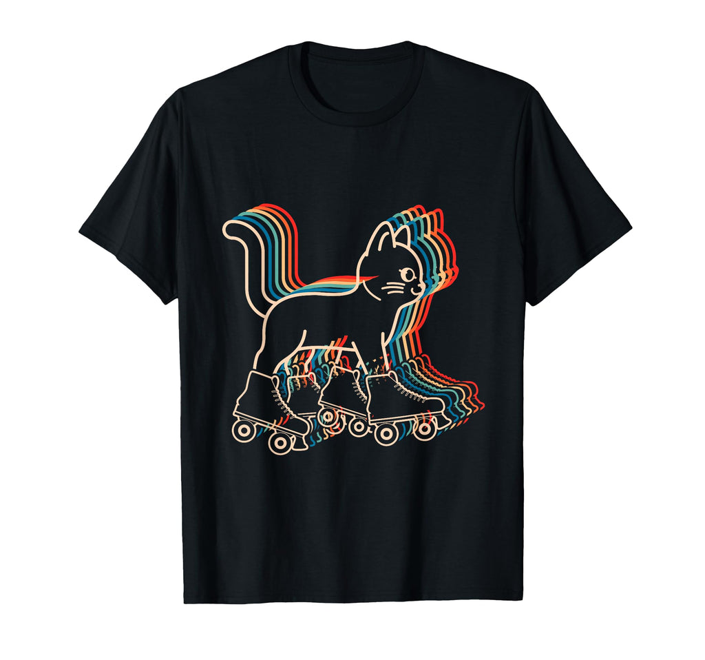 Cat Roller Skates Fun Skating Lifestyle T-Shirt - Graphic Print Men Women - T-Shirt, Sweatshirt, Hoodie