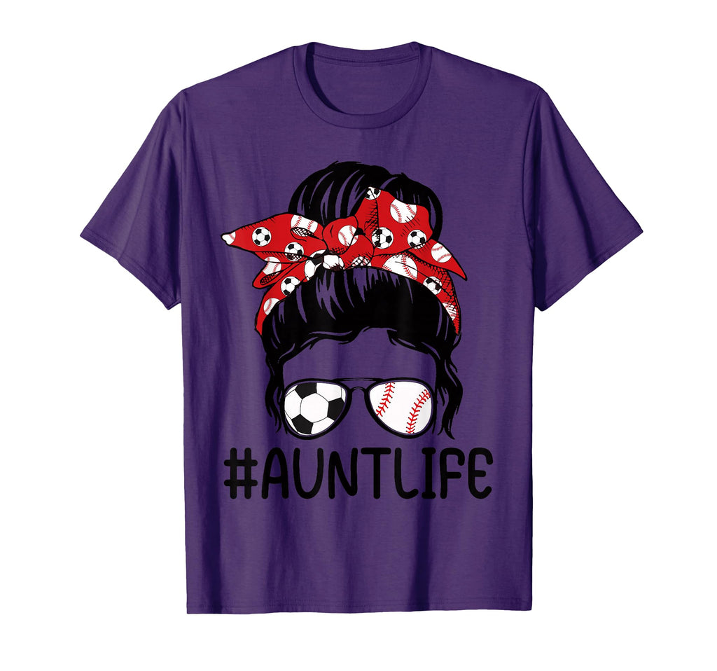 Aunt Life Softball Baseball And T-Shirt - Fun Novelty Design for Adults - T-Shirt, Sweatshirt, Hoodie