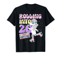 20Th Birthday Roller Skate Party Unicorn T-Shirt - Minimalist Print Unisex - T-Shirt, Sweatshirt, Hoodie