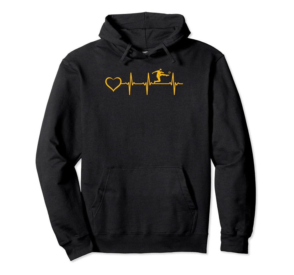 Soccer Heartbeat Heart Soccer Player Hoodie - Streetwear Style Unisex - T-Shirt, Sweatshirt, Hoodie