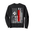 Us American Flag Soccer Patriotic Sweatshirt - Trendy Graphic for Adults - T-Shirt, Sweatshirt, Hoodie
